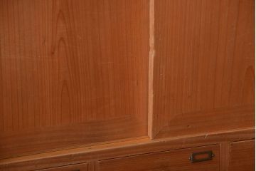 アンティーク家具　和製アンティーク　古い木味の引き出し付き収納棚