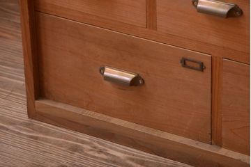 アンティーク家具　和製アンティーク　古い木味の引き出し付き収納棚