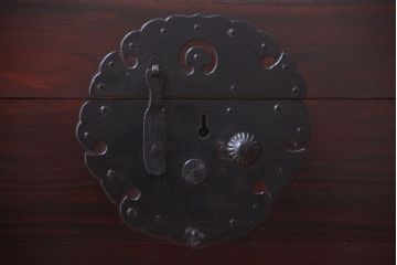 アンティーク家具　古民具・骨董　引き出し付きアンティーク時代箱(長持、収納箱)