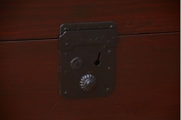 アンティーク家具　古民具・骨董　引き出し付きアンティーク時代箱(長持、収納箱)