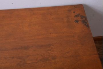 レトロ家具　昭和レトロ　古い木製のシンプルなアンティーク片袖机