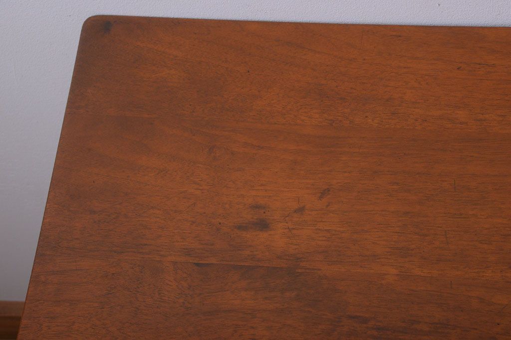 レトロ家具　昭和レトロ　古い木製のシンプルなアンティーク片袖机