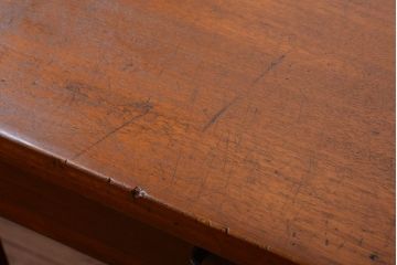 レトロ家具　昭和レトロ　古い木製のシンプルなアンティーク片袖机