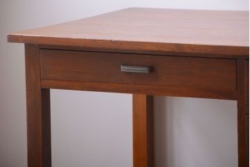 レトロ家具　昭和レトロ　古い木製のシンプルなアンティーク片袖机