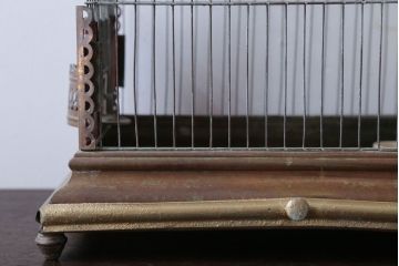 アンティーク雑貨　フランスアンティーク　銅と真鍮でできた古いバードゲージ(鳥かご)