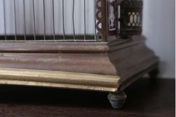 アンティーク雑貨　フランスアンティーク　銅と真鍮でできた古いバードゲージ(鳥かご)