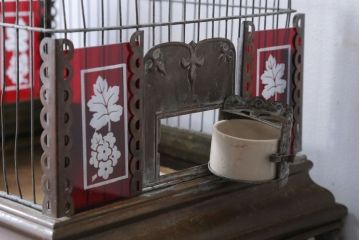 アンティーク雑貨　フランスアンティーク　銅と真鍮でできた古いバードゲージ(鳥かご)