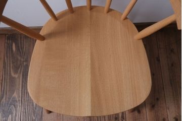中古　柏木工　オーク材のクラウンチェア(ウィンザーチェア、ウインザーチェア)(2)