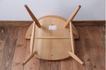 中古　柏木工　オーク材のクラウンチェア(ウィンザーチェア、ウインザーチェア)(2)