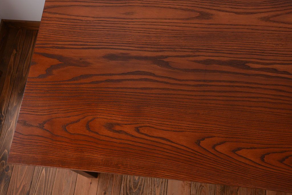 アンティーク家具　棚付き!ペイントアンティークダイニングテーブル