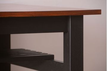 アンティーク家具　棚付き!ペイントアンティークダイニングテーブル