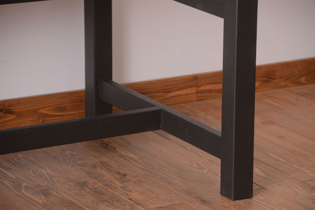 アンティーク家具　棚付き!ペイントアンティークダイニングテーブル