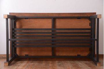 アンティーク家具　棚付き!ペイントアンティークダイニングテーブル