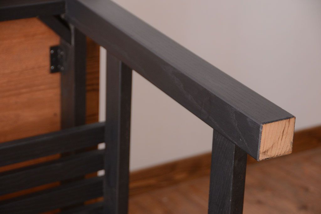 アンティーク家具　棚付き!ペイントアンティークダイニングテーブル