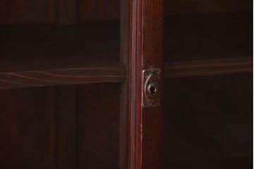 アンティーク家具　和製アンティーク　引き出し12杯付き!シックなガラス戸棚