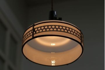 アンティーク　和風なデザインの電笠天井照明