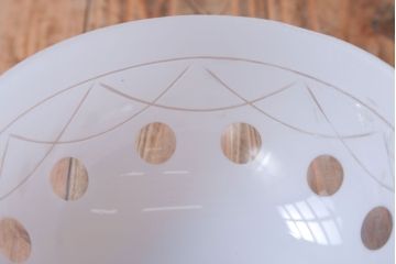 和製アンティーク　古い切子ガラスシェードの天井照明