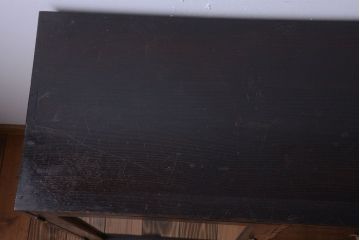 アンティーク家具　和製アンティーク　モールガラス入り!引き出し付きの珍しい収納棚