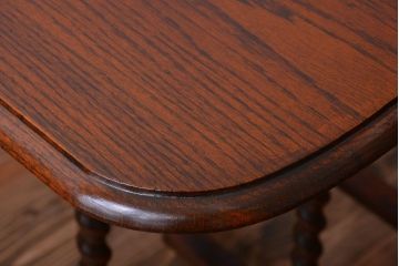 アンティーク家具　イギリスアンティーク　ツイストレッグのバタフライテーブル