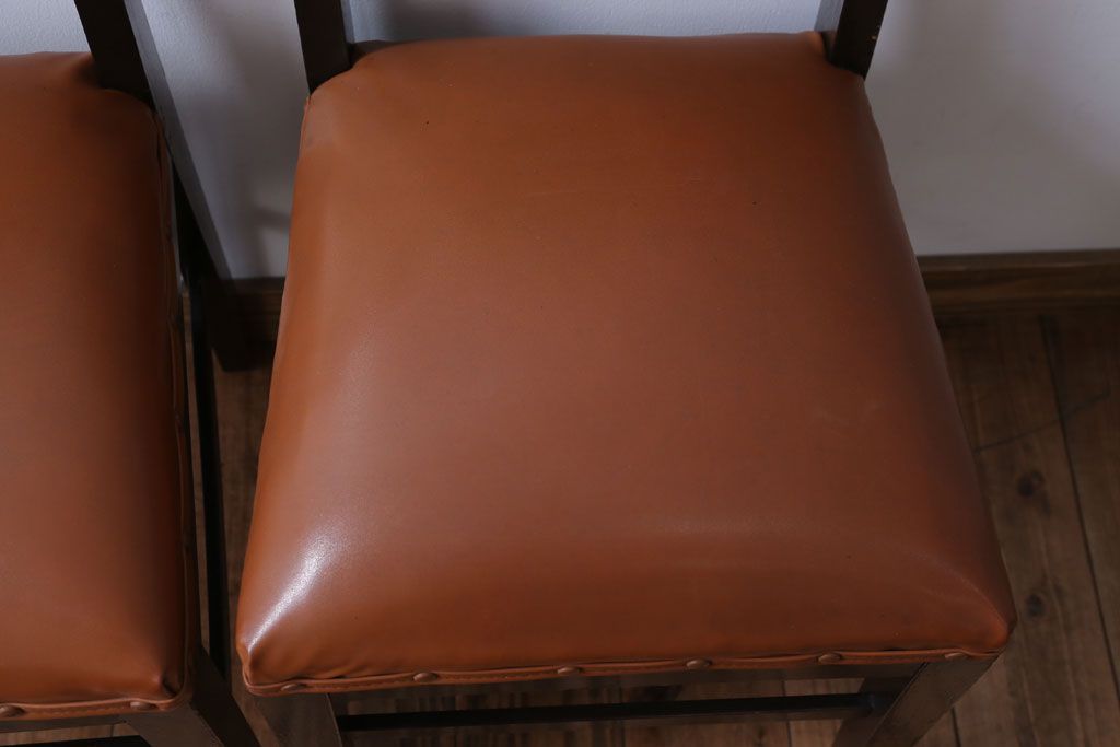 アンティーク家具　和製アンティーク　シックでおしゃれなチェア2脚セット