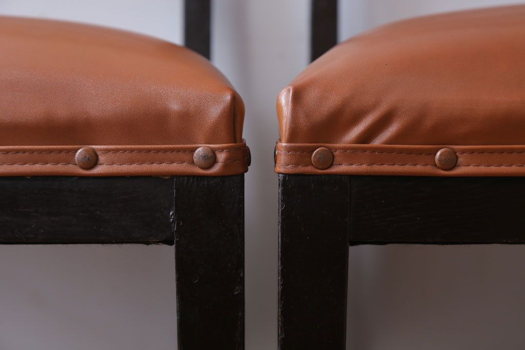 アンティーク家具　和製アンティーク　シックでおしゃれなチェア2脚セット