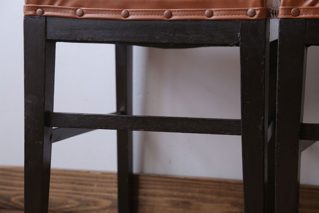 アンティーク家具　和製アンティーク　シックでおしゃれなチェア2脚セット