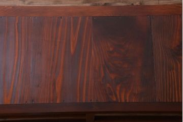 アンティーク家具　和製アンティーク　落ち着いた古い木製のガラス引き戸収納棚