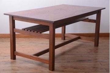 ヴィンテージ家具　ビンテージ　棚付きダイニングテーブル(作業台)