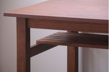 ヴィンテージ家具　ビンテージ　棚付きダイニングテーブル(作業台)