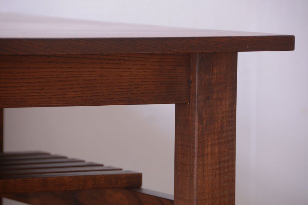 ヴィンテージ家具　ビンテージ　棚付きダイニングテーブル(作業台)