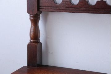 アンティーク家具　イギリスアンティーク　重厚なオーク材の2wayチェア(脚立)