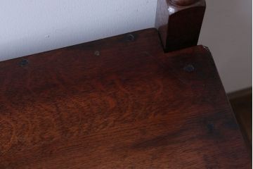 アンティーク家具　イギリスアンティーク　重厚なオーク材の2wayチェア(脚立)