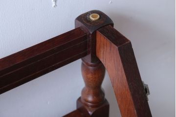 アンティーク家具　イギリスアンティーク　重厚なオーク材の2wayチェア(脚立)