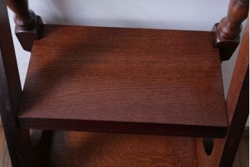 アンティーク家具　イギリスアンティーク　重厚なオーク材の2wayチェア(脚立)