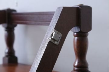 アンティーク家具　イギリスアンティーク　重厚なオーク材の2wayチェア(脚立)