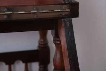 アンティーク家具　イギリスアンティーク　重厚なオーク材の2wayチェア(脚立)