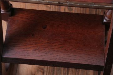 アンティーク家具　イギリスアンティーク　重厚なオーク材の2wayチェア(脚立)