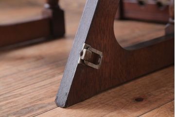 アンティーク家具　イギリスアンティーク　重厚なオーク材の2wayチェア(脚立)