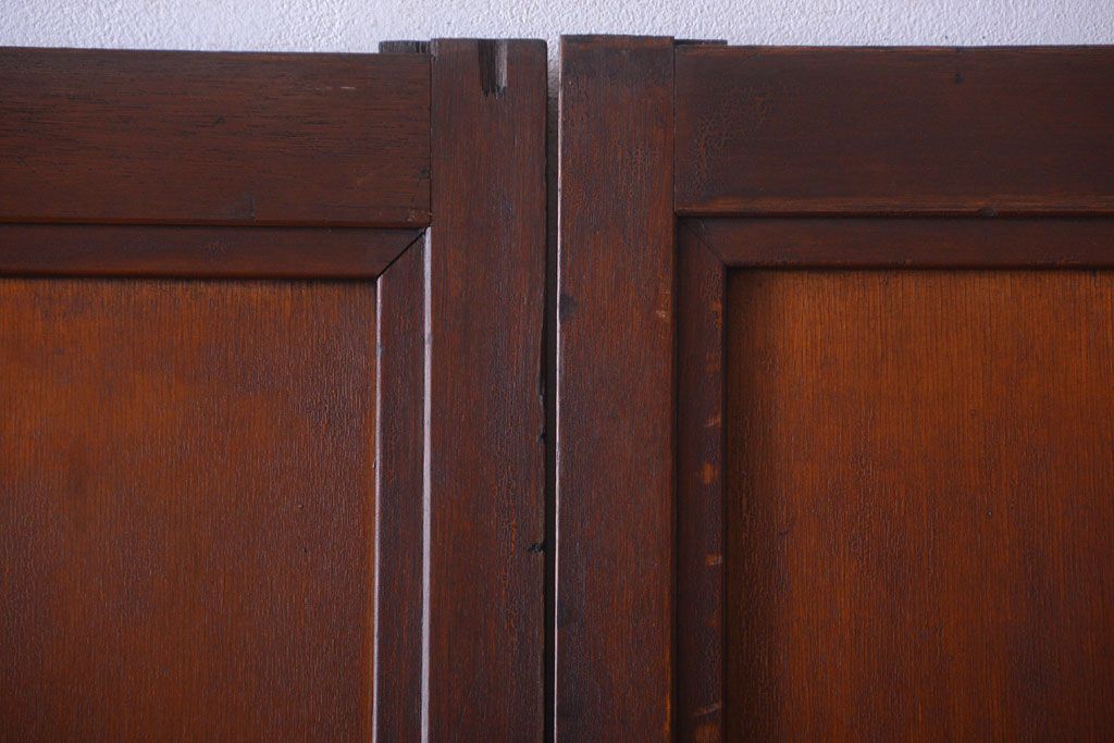 和製アンティーク　古い木製の洋風板戸4枚セット