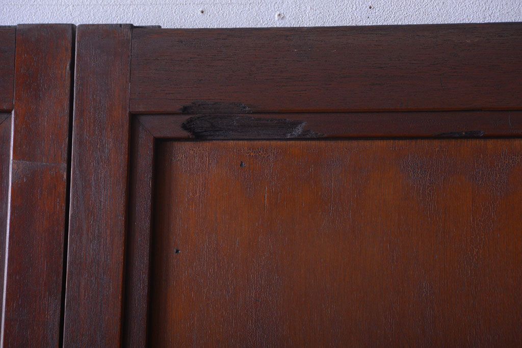 和製アンティーク　古い木製の洋風板戸4枚セット