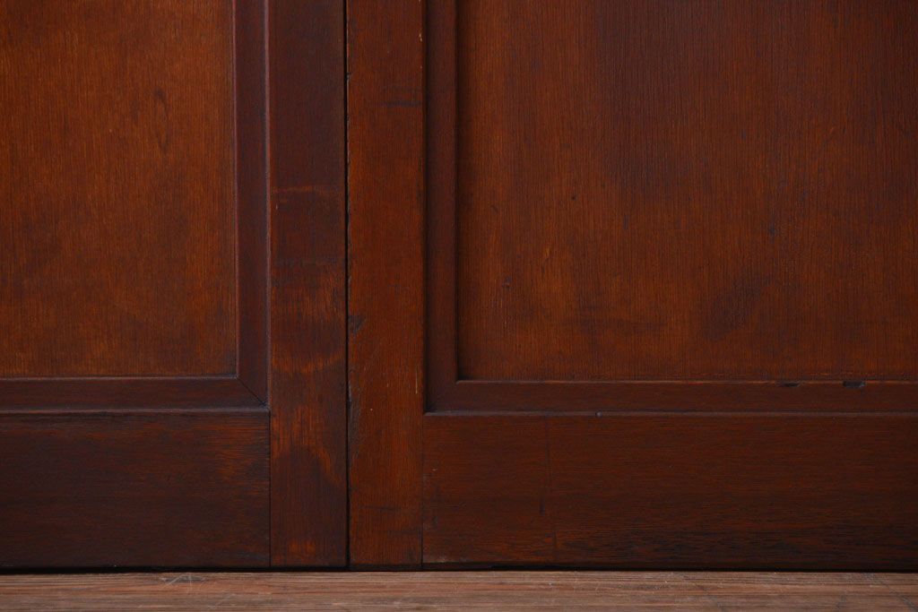 和製アンティーク　古い木製の洋風板戸4枚セット