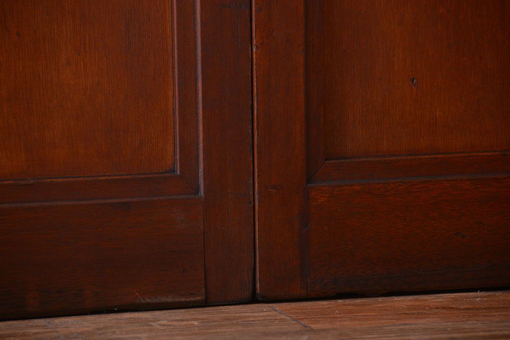 和製アンティーク　古い木製の洋風板戸4枚セット