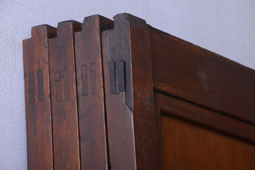 和製アンティーク　古い木製の洋風板戸4枚セット