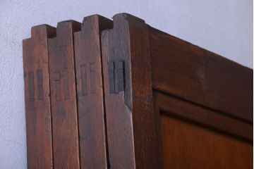 和製アンティーク　古い木製の洋風板戸4枚セット