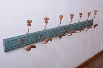 イギリスアンティーク　おしゃれなペイントウォールフック(壁掛け)