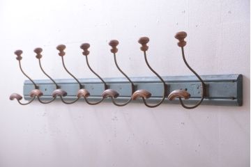 イギリスアンティーク　おしゃれなペイントウォールフック(壁掛け)