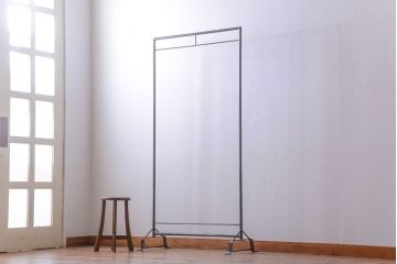 ラフジュ工房オリジナル　重厚なアイアンハンガーラック【小】(1)
