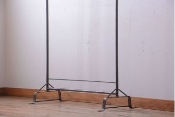 ラフジュ工房オリジナル　重厚なアイアンハンガーラック【小】(2)