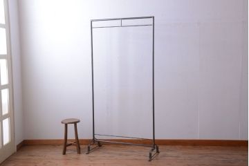 ラフジュ工房オリジナル　重厚なアイアンハンガーラック【小】(2)