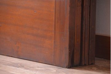 和製アンティーク　背のたかい洋風引き戸4枚セット